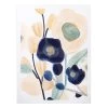 Blue & Cream Floral Canvas Wall Art, 18x24 -Finest Home Decoration blue cream floral canvas wall art 18x24 1