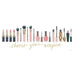 Choose Your Weapon Cosmetics Canvas Wall Art, 8x20