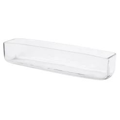 Clear Glass Rectangular Tray Vase, 3" 5 Clear Glass Rectangular Tray Vase, 3" -Finest Home Decoration clear glass rectangular tray vase 3 1