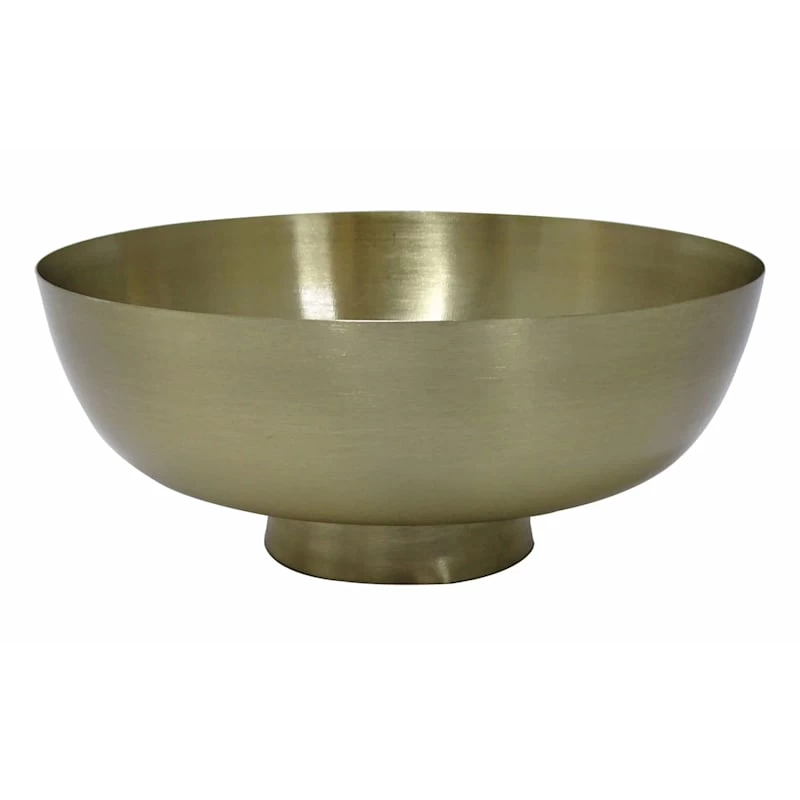 Crosby St Gold Metal Pedestal Bowl, 11" 3 Crosby St Gold Metal Pedestal Bowl, 11"