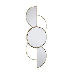 Crosby St Gold Modern Metal Wall Mirror, 13x41