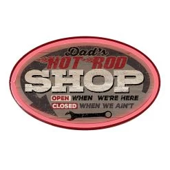 Dads' Hot Rod Shop Neon Sign, 16x10