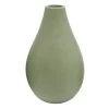 Dark Green Ceramic Vase, 9"