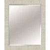 Distressed White Wooden Floral Tile Framed Wall Mirror, 30x42