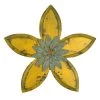 Distressed Yellow Wood Flower Wall Decor, 15"
