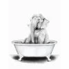 Elephant In Bathtub Canvas Wall Art, 12x16