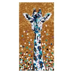 Embellished Giraffe Canvas Wall Art, 22x28