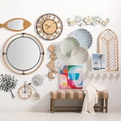 Embossed Blue Metal Flower Wall Decor, 10" 7 Embossed Blue Metal Flower Wall Decor, 10" -Finest Home Decoration embossed blue metal flower wall decor 10 2