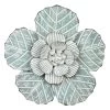 Embossed Green Metal Flower Wall Decor, 14" -Finest Home Decoration embossed green metal flower wall decor 14