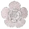 Embossed Pink Metal Flower Wall Decor, 10" 2 Embossed Pink Metal Flower Wall Decor, 10" -Finest Home Decoration embossed pink metal flower wall decor 10