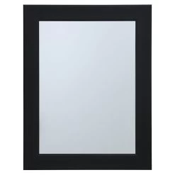 Flat Black Framed Wall Mirror, 22x28