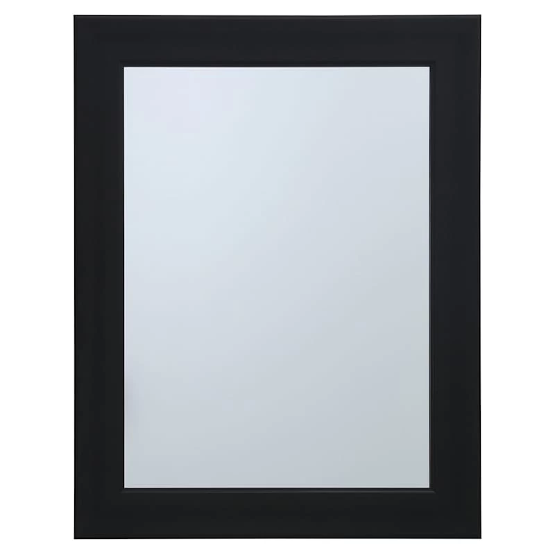 Flat Black Framed Wall Mirror, 22x28 3 Flat Black Framed Wall Mirror, 22x28