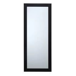 Flat Black Framed Wall Mirror, 24x58