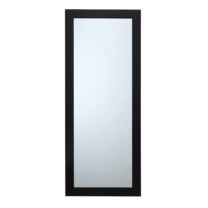 Flat Black Framed Wall Mirror, 24x58 3 Flat Black Framed Wall Mirror, 24x58