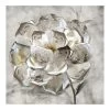 Floral Metal Canvas Wall Art, 32"