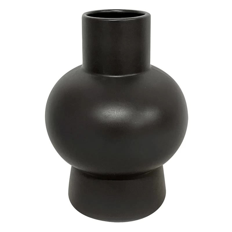 Found & Fable Black Ceramic Vase, 6" 3 Found & Fable Black Ceramic Vase, 6"