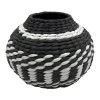 Found & Fable Black & White Woven Vase, 7" -Finest Home Decoration found fable black white woven vase 7