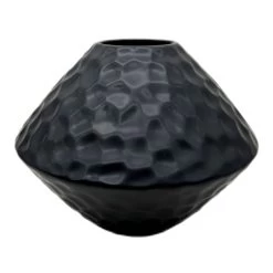 Found & Fable Brown Hammered Ceramic Vase, 7"