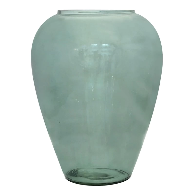 Found & Fable Green Glass Vase, 8" 3 Found & Fable Green Glass Vase, 8"