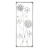 Framed Metal Sliver Flowers Wall Decor, 12x32