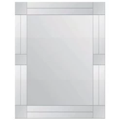 Frameless Grid Wall Mirror, 20x28