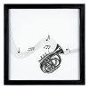 French Horn Wall Art, 12"