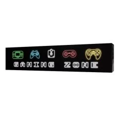 Gaming Zone High Gloss Canvas Wall Decor, 36x8 -Finest Home Decoration gaming zone high gloss canvas wall decor 36x8 2