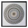 Glass Framed Abstract Mandala Print Wall Art, 25"