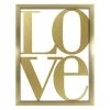 Glass Framed Love Foiled Wall Art, 12x16