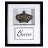 Glass Framed Queen Crown Print Wall Art, 10x12