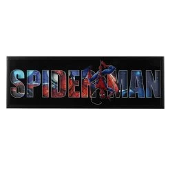 Glass Framed Spiderman Printed Wall Art, 10x30