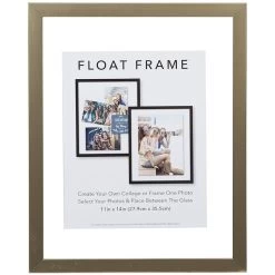 Gold Linear Profile Floating Wall Frame, 11x14