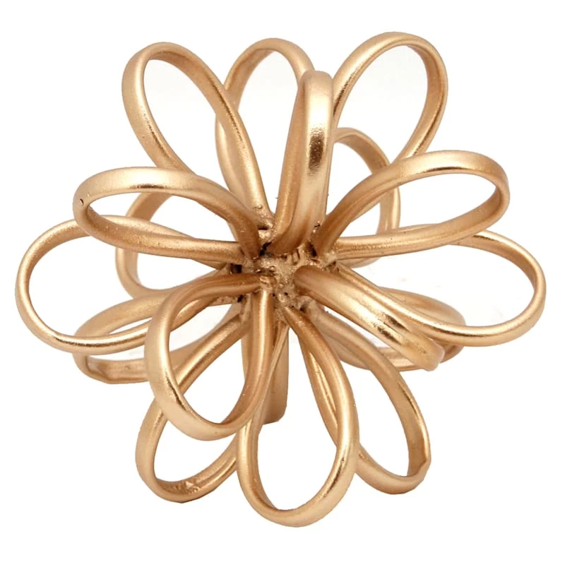 Gold Metal Flower, 5" 3 Gold Metal Flower, 5"