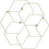 Gold Metal Hexagon Collage Clip Frame, 19" -Finest Home Decoration gold metal hexagon collage clip frame 19