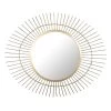 Gold Metal Round Wall Mirror, 27.5x23 -Finest Home Decoration gold metal round wall mirror 27.5x23