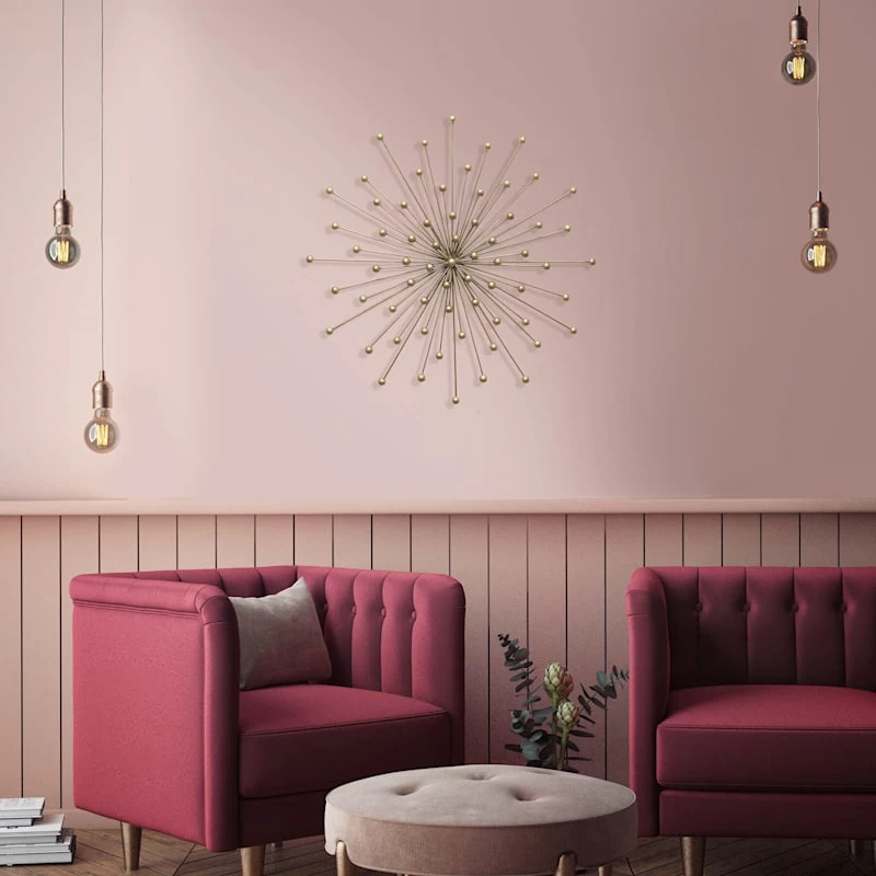 Gold Metal Starburst Wall Decor, 28" 4 Gold Metal Starburst Wall Decor, 28" - Image 2