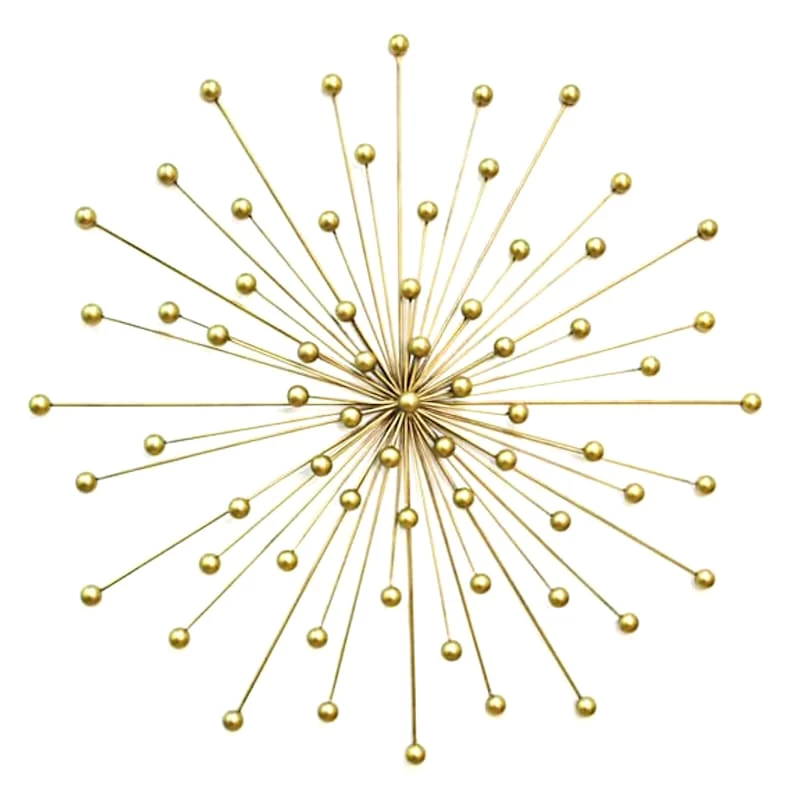 Gold Metal Starburst Wall Decor, 28" 3 Gold Metal Starburst Wall Decor, 28"