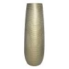 Gold Striated Floor Vase, 36"