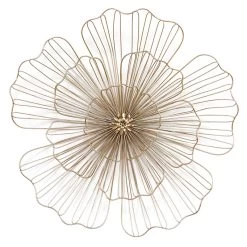 Gold Wire Flower Wall Decor, 23"