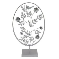 Grace Mitchell Metal Floral Ring On Stand Decor, 19"