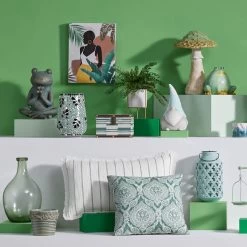 Green & White Wood Box Decor, 8x5 -Finest Home Decoration green white wood box decor 8x5 2