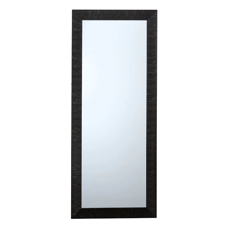 Grey Framed Ornate Wall Mirror, 24x58 3 Grey Framed Ornate Wall Mirror, 24x58