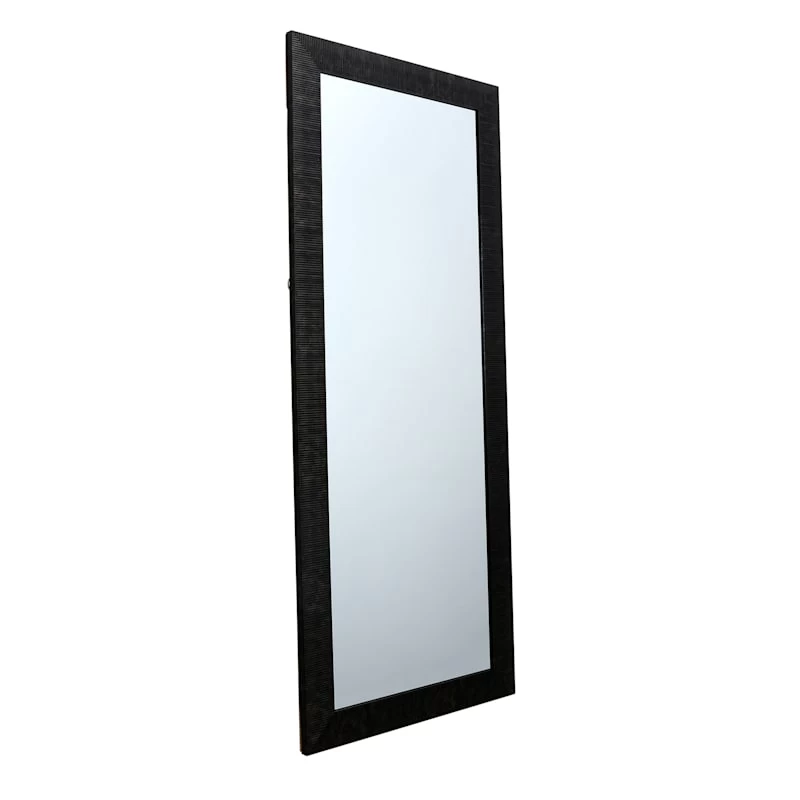 Grey Framed Ornate Wall Mirror, 24x58 4 Grey Framed Ornate Wall Mirror, 24x58 - Image 2