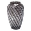 Grey Glass Swirl Vase, 9" -Finest Home Decoration grey glass swirl vase 9