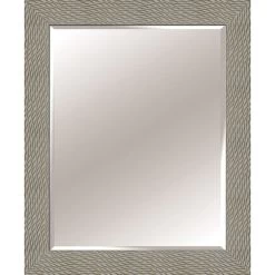 Grey Waves Wood Framed Wall Mirror, 28x34