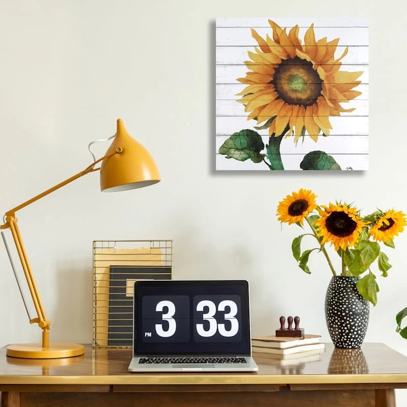 Happy Sunflower II Wood Box Art, 15x15 4 Happy Sunflower II Wood Box Art, 15x15 - Image 2