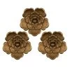 Honeybloom 3-Piece Metallic Flower Wall Art