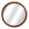 Honeybloom Bronze Metal Round Wall Mirror, 27"