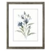 Honeybloom Framed Navy Botanical Linen Wall Art, 17x21