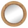 Honeybloom Framed Wooden Round Wall Mirror, 24" -Finest Home Decoration honeybloom framed wooden round wall mirror 24